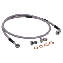 MCS by Goodridge brake line front, stainless clear coated
