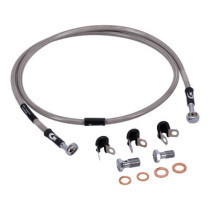 MCS by Goodridge brake line front, stainless clear coated