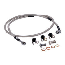 MCS by Goodridge brake line front, stainless clear coated