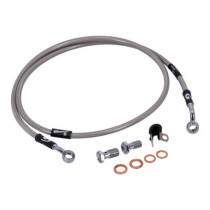 MCS by Goodridge brake line front, stainless clear coated