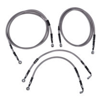 MCS by Goodridge brake line front, stainless clear coated