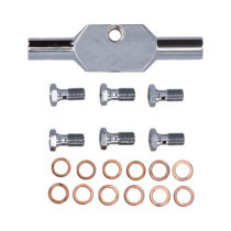 MCS by Goodridge brake line front, stainless clear coated