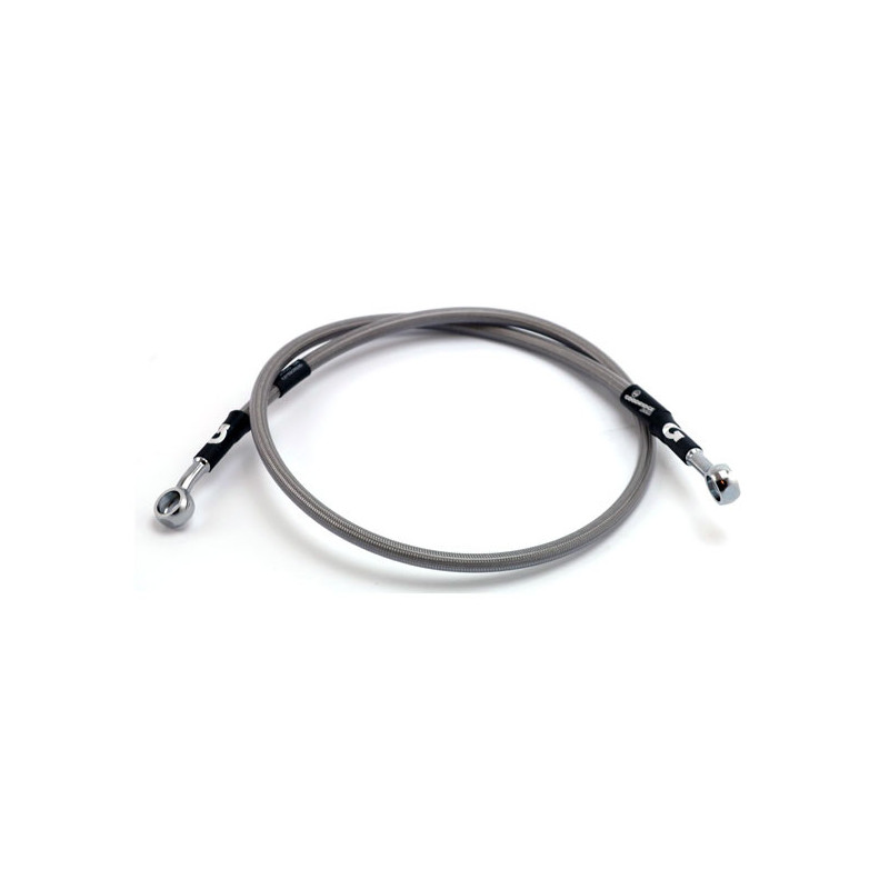 MCS by Goodridge brake line front, stainless clear coated