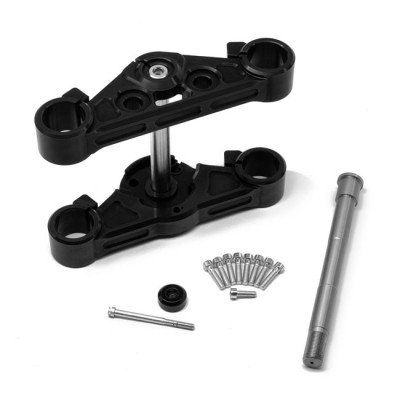 Killer Custom, 49mm Softail wide triple tree set. Black