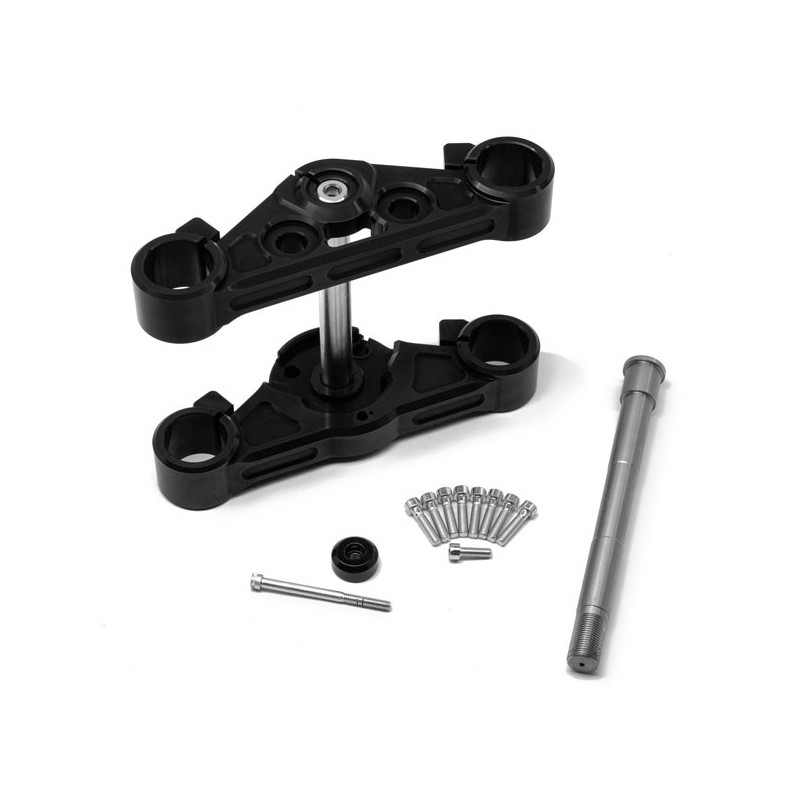 Killer Custom, 49mm Softail wide triple tree set. Black