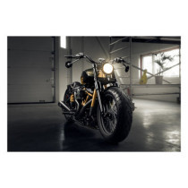 Killer Custom, 49mm Softail wide triple tree set. Black