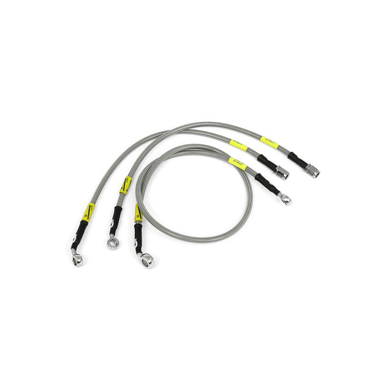 MCS by Goodridge brake line front, stainless clear coated