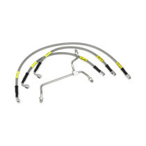 MCS by Goodridge brake line front, stainless clear coated