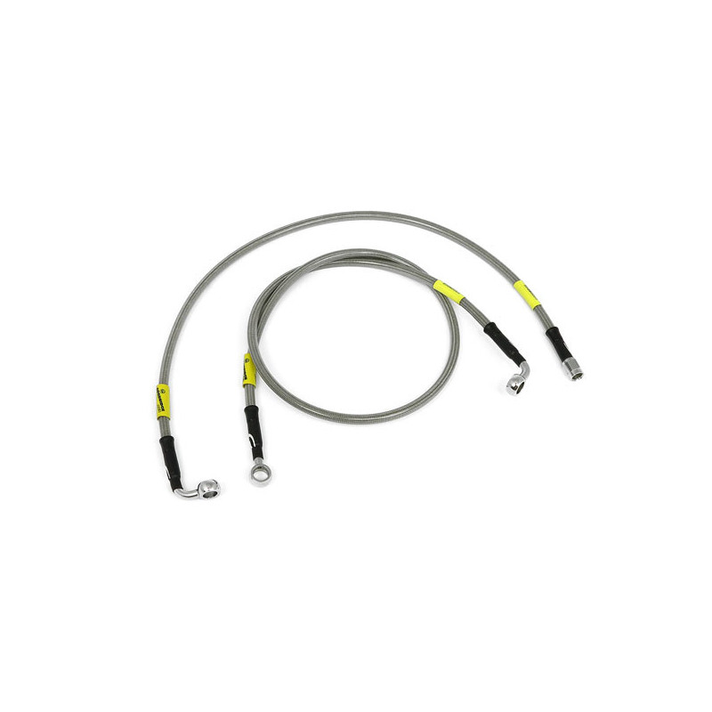 MCS by Goodridge brake line front, stainless clear coated
