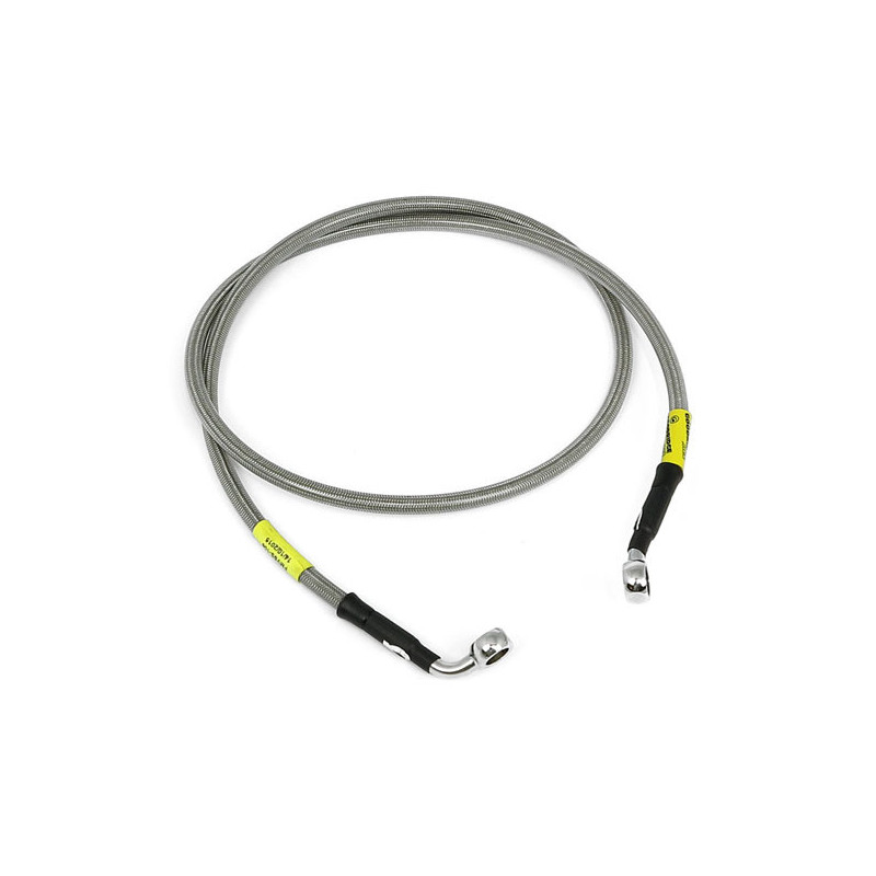 MCS by Goodridge brake line front, stainless clear coated