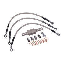MCS by Goodridge brake line front, stainless clear coated