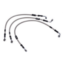 MCS by Goodridge brake line front, stainless clear coated