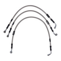 MCS by Goodridge brake line front, stainless clear coated