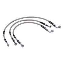MCS by Goodridge brake line front, stainless clear coated