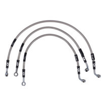 MCS by Goodridge brake line front, stainless clear coated