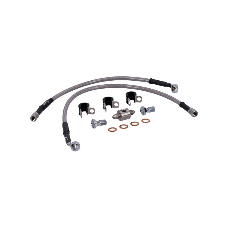 MCS by Goodridge brake line rear, stainless clear coated
