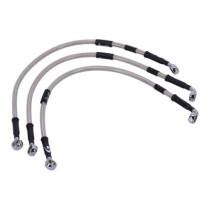 MCS by Goodridge brake line front, stainless clear coated