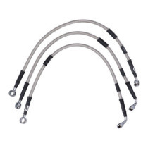 MCS by Goodridge brake line front, stainless clear coated