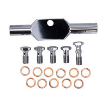 MCS by Goodridge brake line front, stainless clear coated