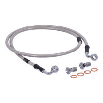 MCS by Goodridge brake line front, stainless clear coated