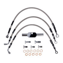 MCS by Goodridge brake line front, stainless clear coated
