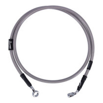MCS by Goodridge brake line front, stainless clear coated