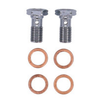 MCS by Goodridge brake line front, stainless clear coated