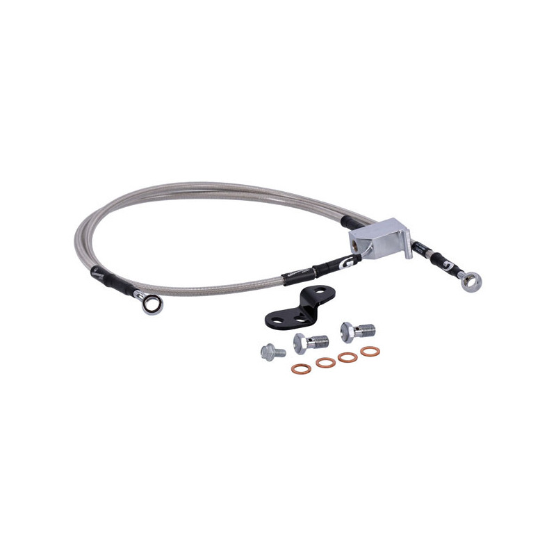 MCS by Goodridge brake line rear, stainless clear coated
