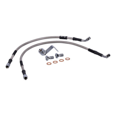 MCS by Goodridge brake line rear, stainless clear coated