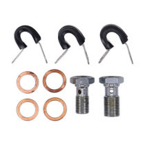 MCS by Goodridge brake line front, stainless clear coated