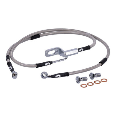 MCS by Goodridge brake line rear, stainless clear coated