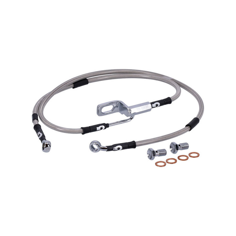 MCS by Goodridge brake line rear, stainless clear coated
