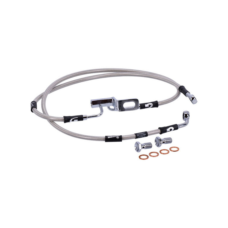 MCS by Goodridge brake line rear, stainless clear coated