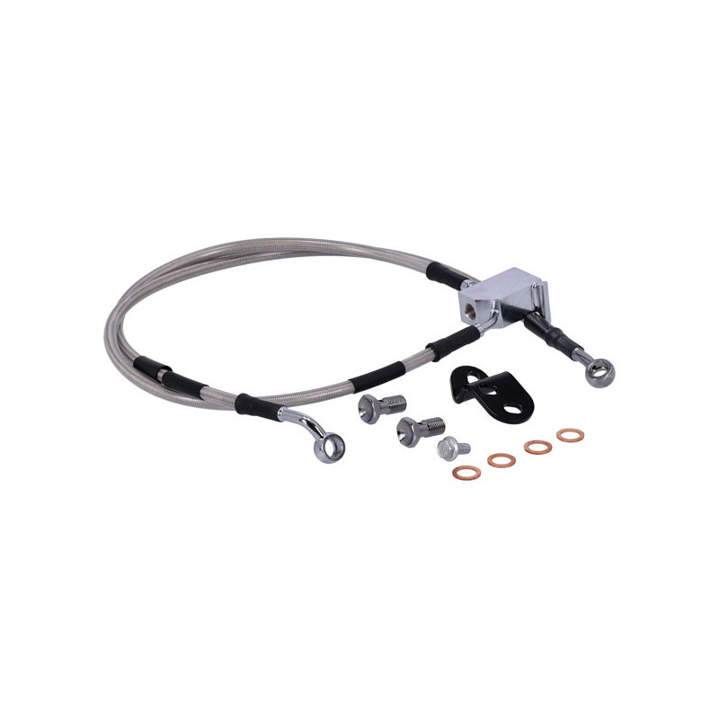 MCS by Goodridge brake line rear, stainless clear coated