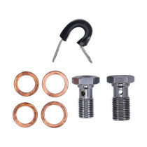 MCS by Goodridge brake line front, stainless clear coated