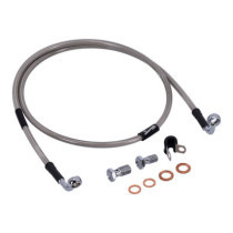 MCS by Goodridge brake line front, stainless clear coated
