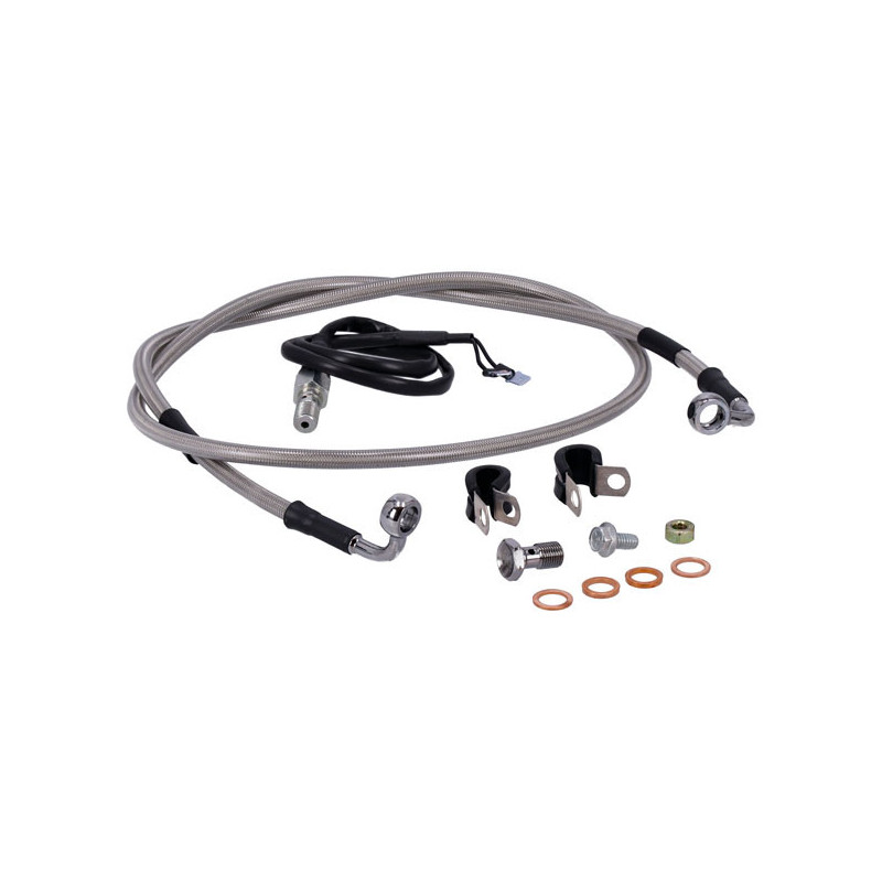 MCS by Goodridge brake line rear, stainless clear coated