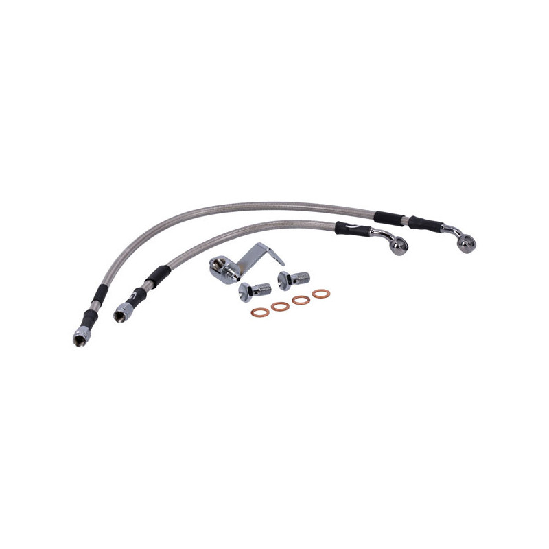 MCS by Goodridge brake line rear, stainless clear coated