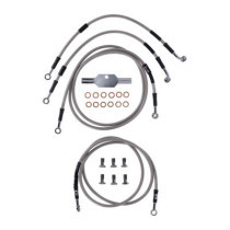MCS by Goodridge brake line front, stainless clear coated