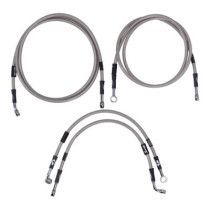 MCS by Goodridge brake line front, stainless clear coated