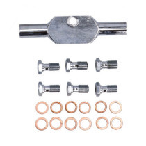 MCS by Goodridge brake line front, stainless clear coated