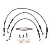 MCS by Goodridge brake line front, stainless clear coated
