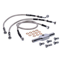 MCS by Goodridge brake line front, stainless clear coated