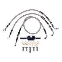 MCS by Goodridge brake line front, stainless clear coated