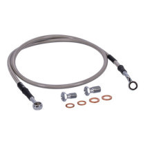 MCS by Goodridge brake line front, stainless clear coated