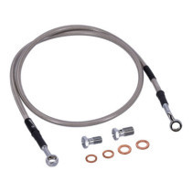 MCS by Goodridge brake line front, stainless clear coated