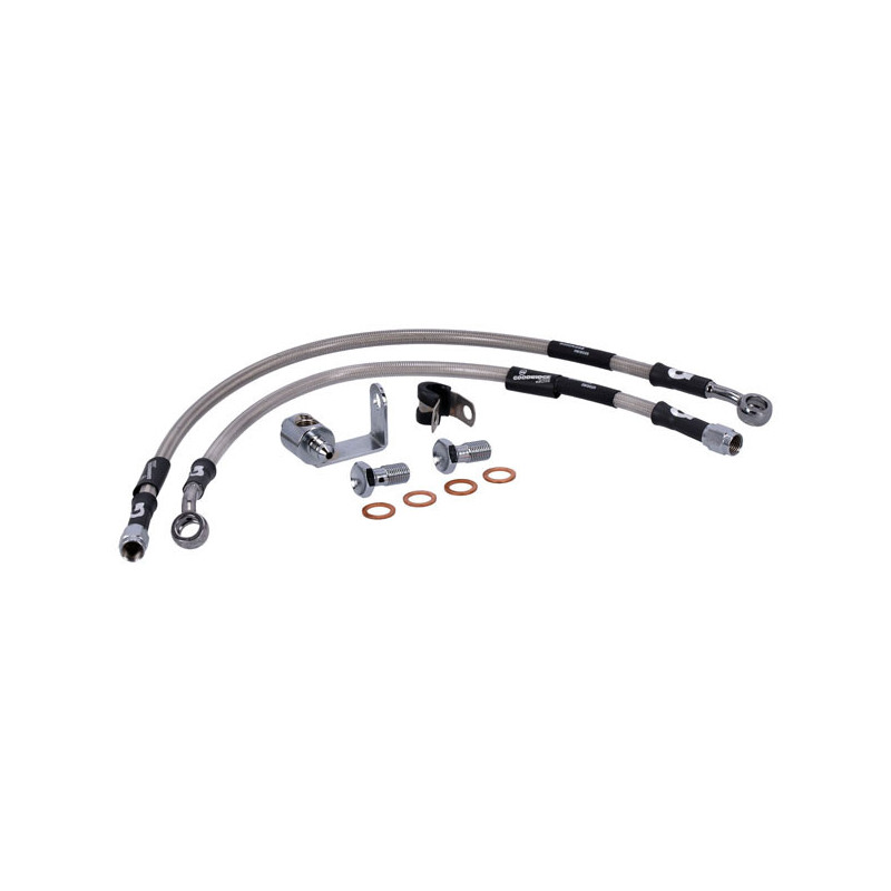 MCS by Goodridge brake line rear, stainless clear coated