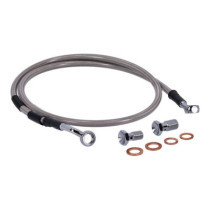 MCS by Goodridge brake line front, stainless clear coated