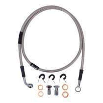 MCS by Goodridge brake line front, stainless clear coated