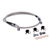 MCS by Goodridge brake line front, stainless clear coated